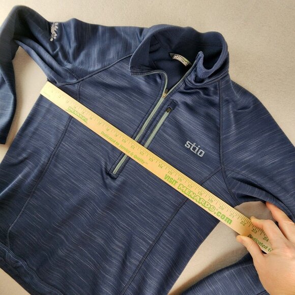 Stio Men's Mountain Shadow Gannett Peak Half-zip Pullover Fleece Jacket Blue Med - Picture 9 of 12